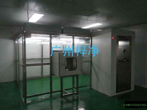 潔凈棚配合風(fēng)淋室傳遞窗使用 潔凈棚配合風(fēng)淋室傳遞窗使用